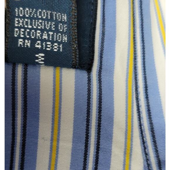 POLO Ralph Lauren Stanton Classic Fit Mens Shirt Size L Blue Striped Button Down - Picture 5 of 10